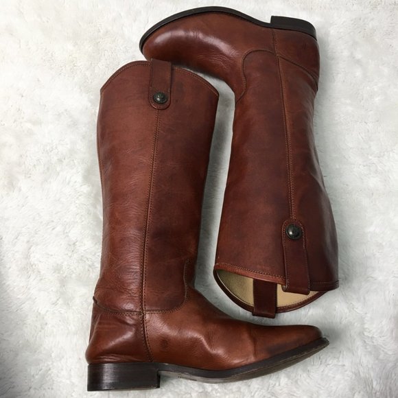 Frye Shoes - Frye Women's Leather Brown Melissa Button Riding Boots Style 77167 Size 7 1/2